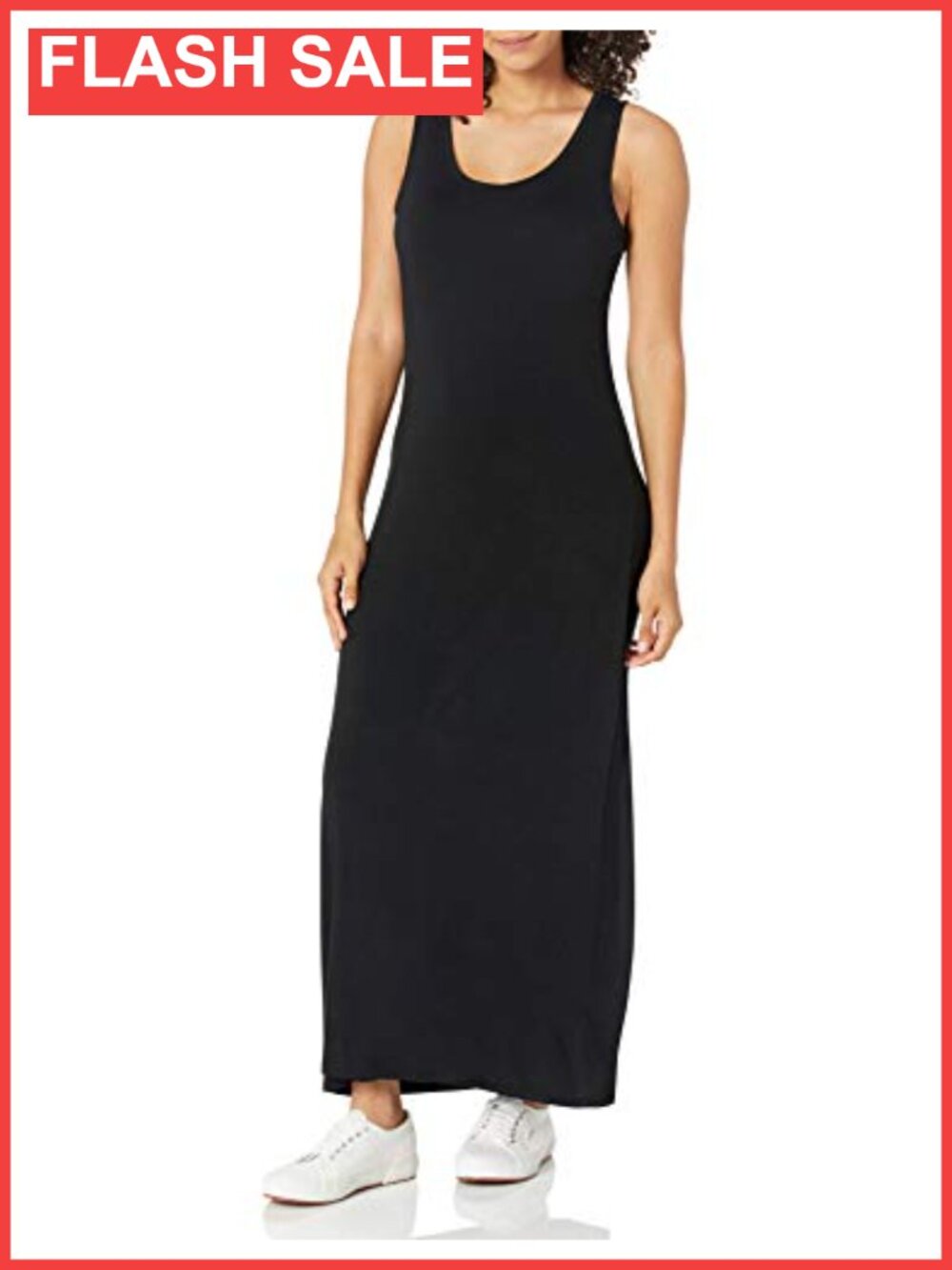 Women's Tank Maxi Dress Rayon Stretch Jersey Scoop Neck Sleeveless Casual